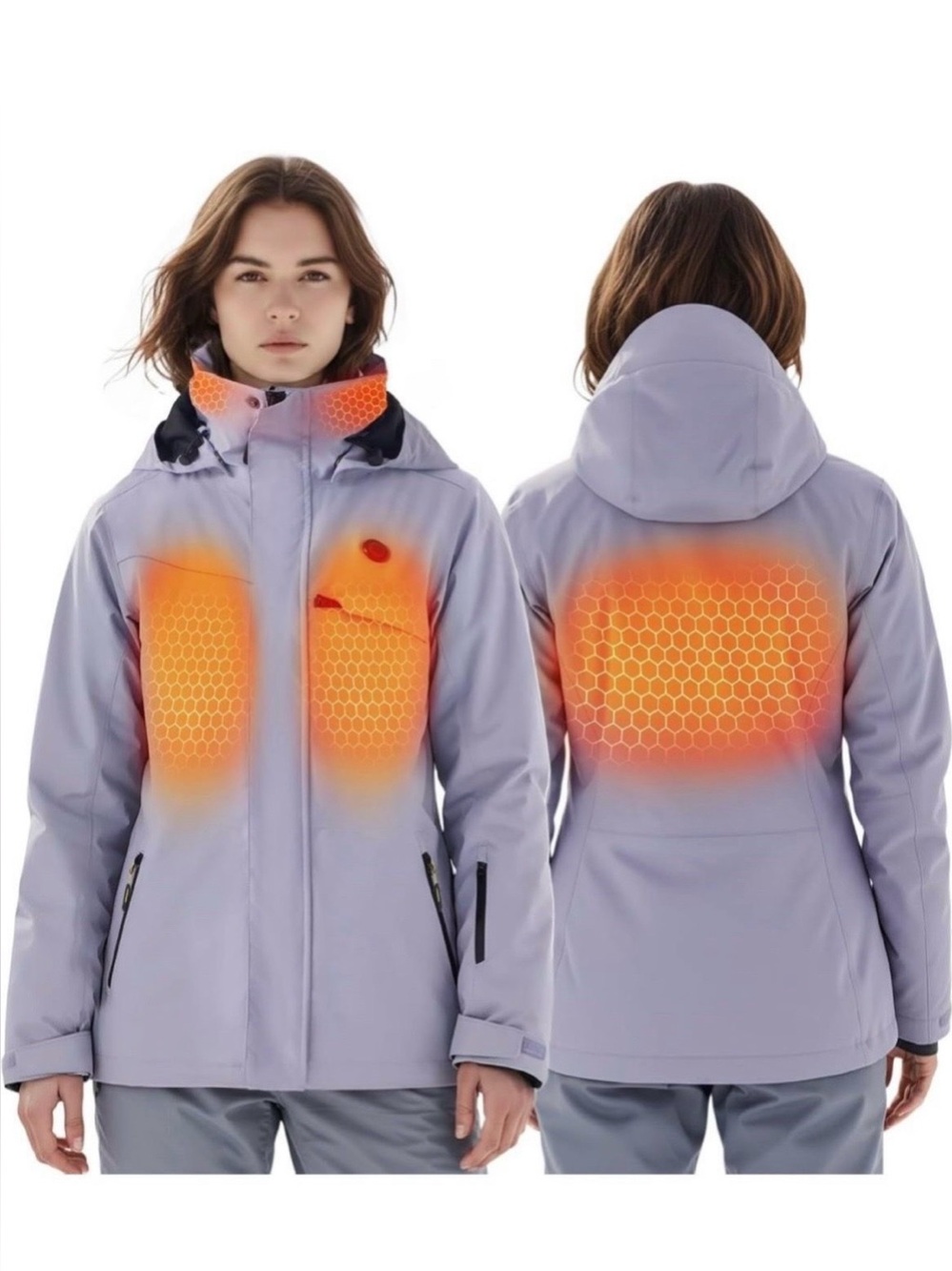 InoKraft Heated Jacket for Women with Rechargeable Battery Pack, Water-Resistant
